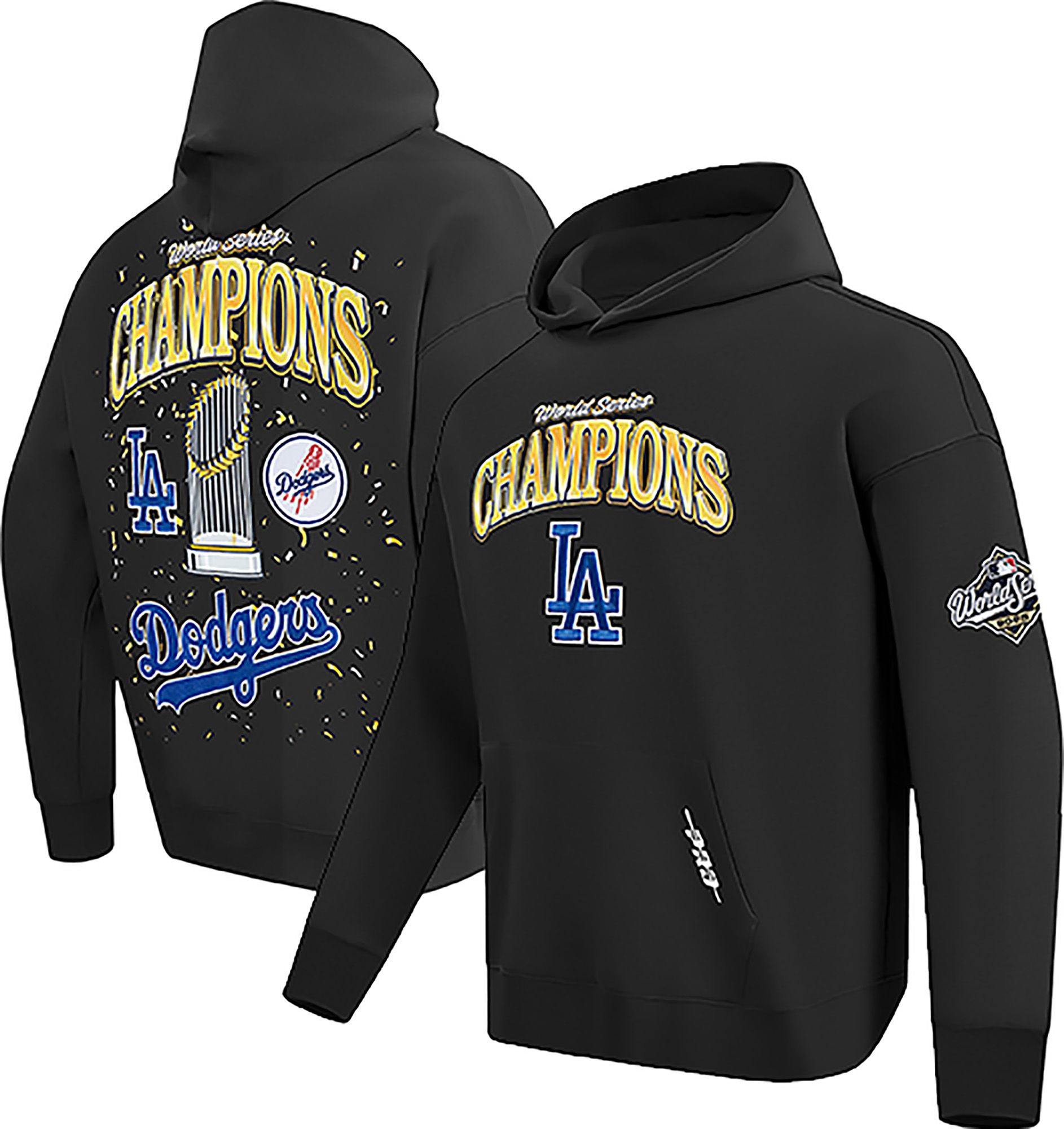 Pro Standard Men's Los Angeles Dodgers Black World Series Champs 2025 Fleece Hood