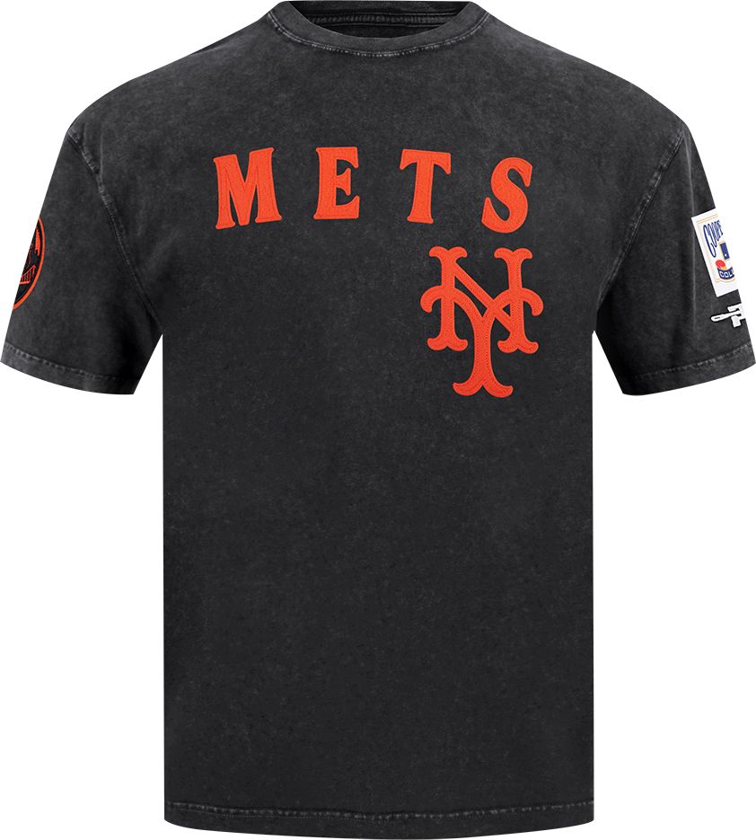 Pro Standard Men's New York Mets Black Enzyme Washed T-Shirt