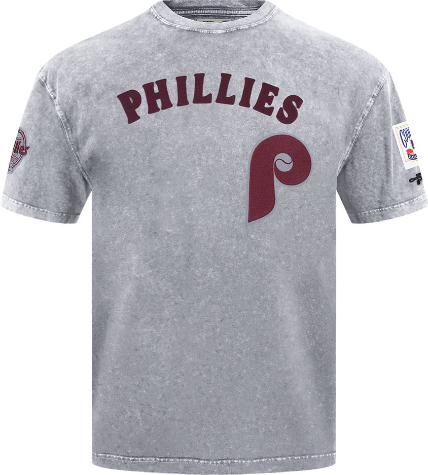 Pro Standard Men's Philadelphia Phillies Grey Enzyme Washed T-Shirt