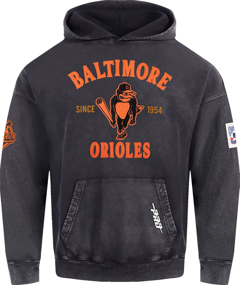 Pro Standard Men's Baltimore Orioles Black Enzyme Washed Hoodie