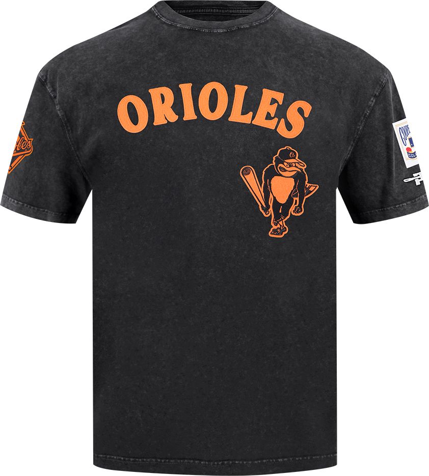 Pro Standard Men's Baltimore Orioles Black Enzyme Washed T-Shirt