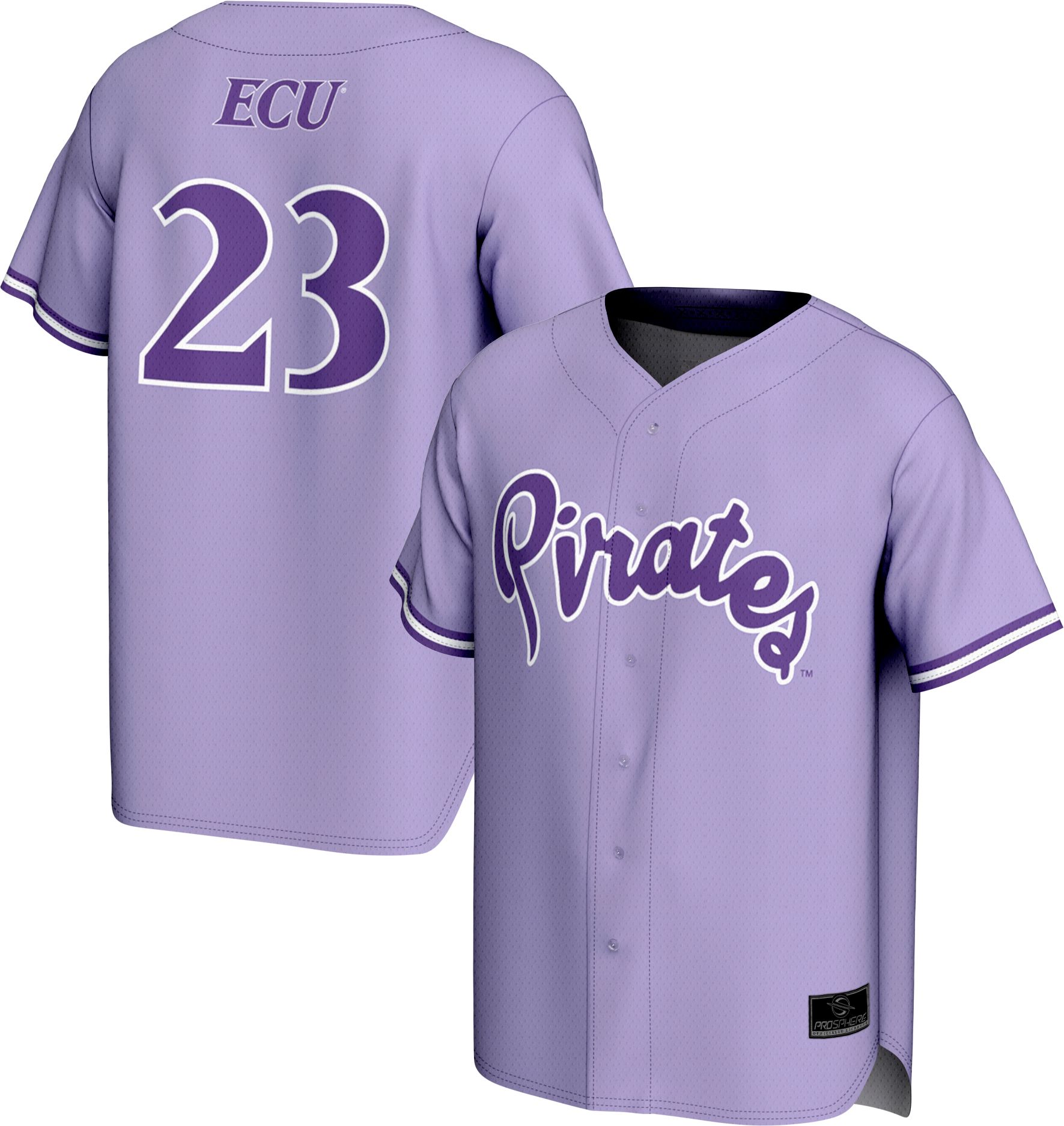 ProSphere Men's East Carolina Pirates Purple Powder Baseball Jersey