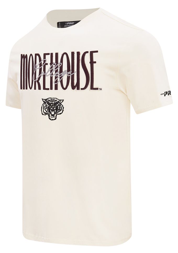 Pro Standard Men's Morehouse College Maroon Tigers Eggshell Original Players T-Shirt, XXL, White