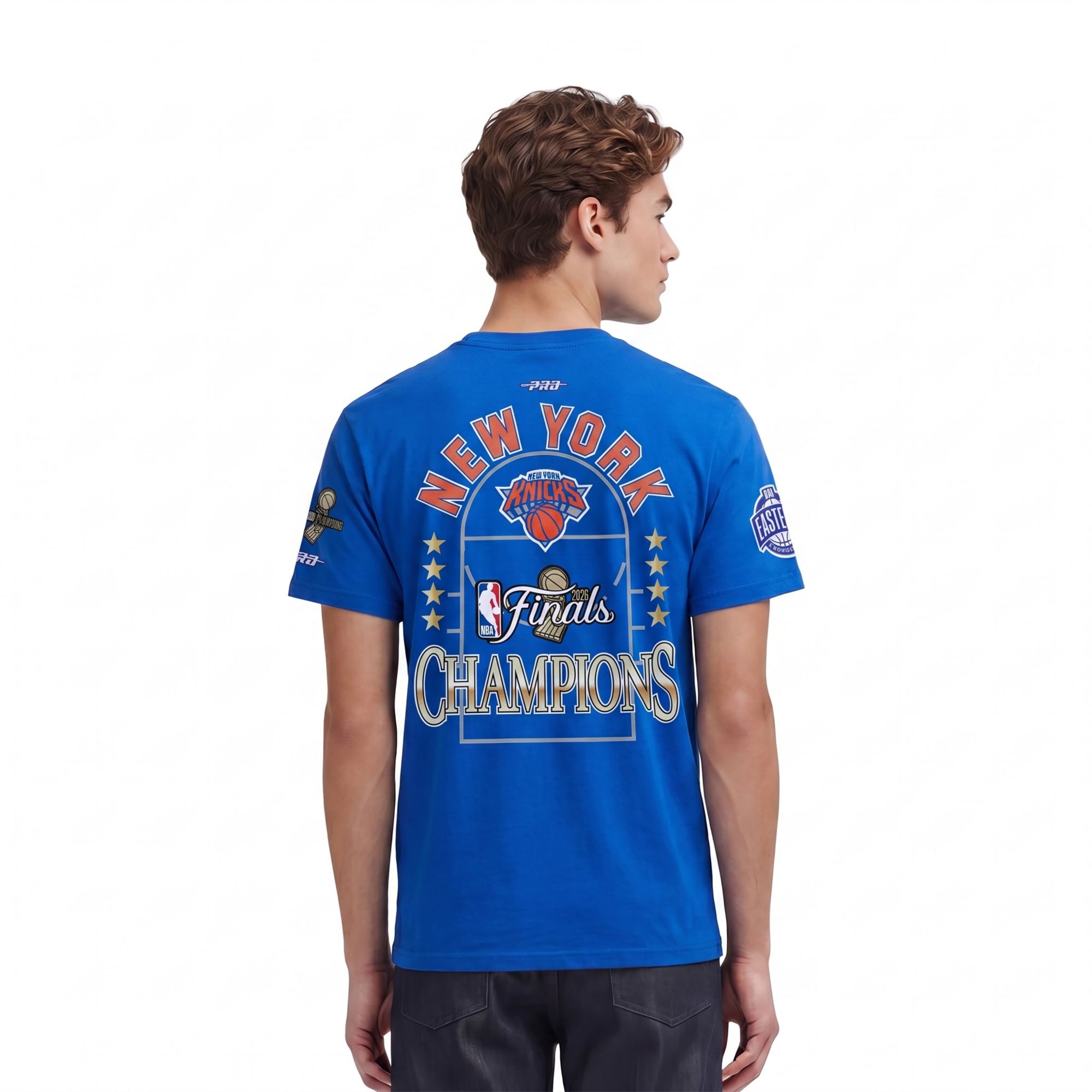 Pro Standard Adult 2026 NBA Champions New York Knicks Blue T-Shirt