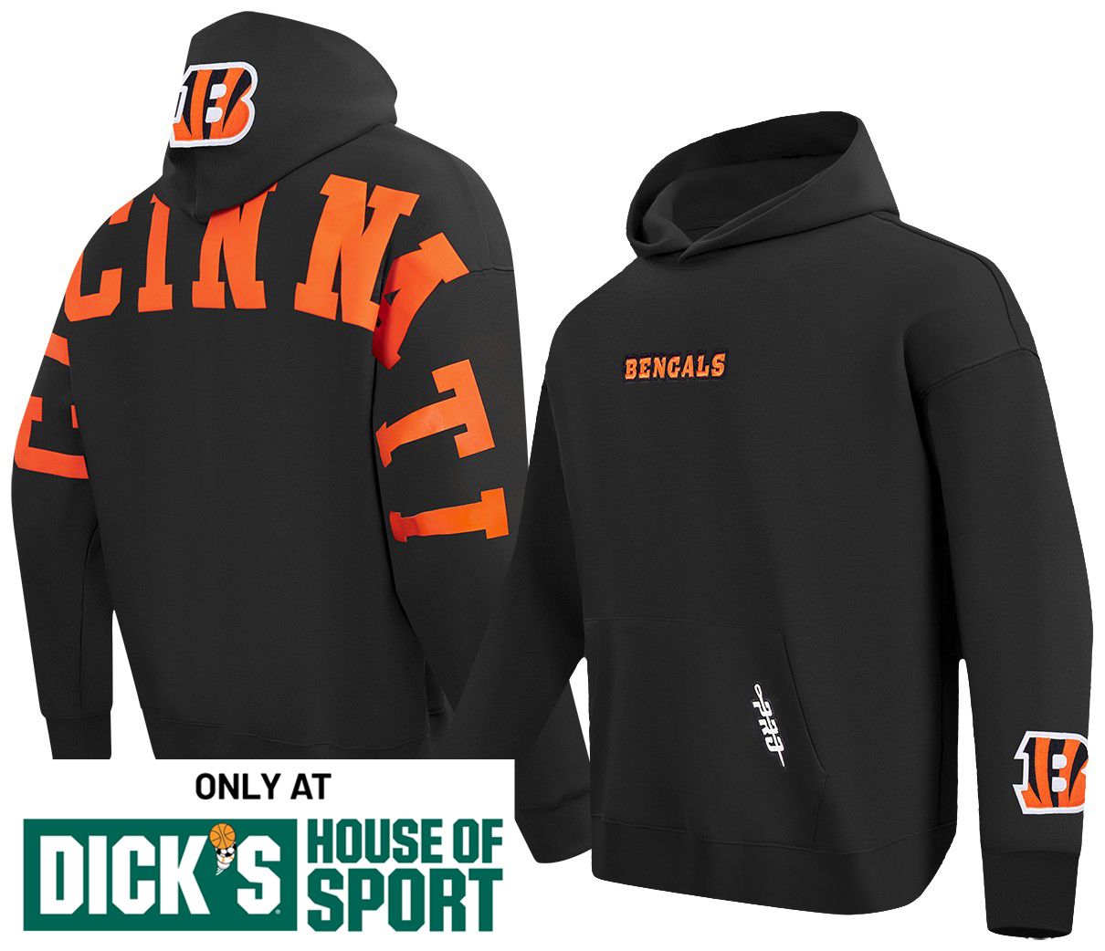 Pro Standard Men's Cincinnati Bengals Black Wingspan Hoodie