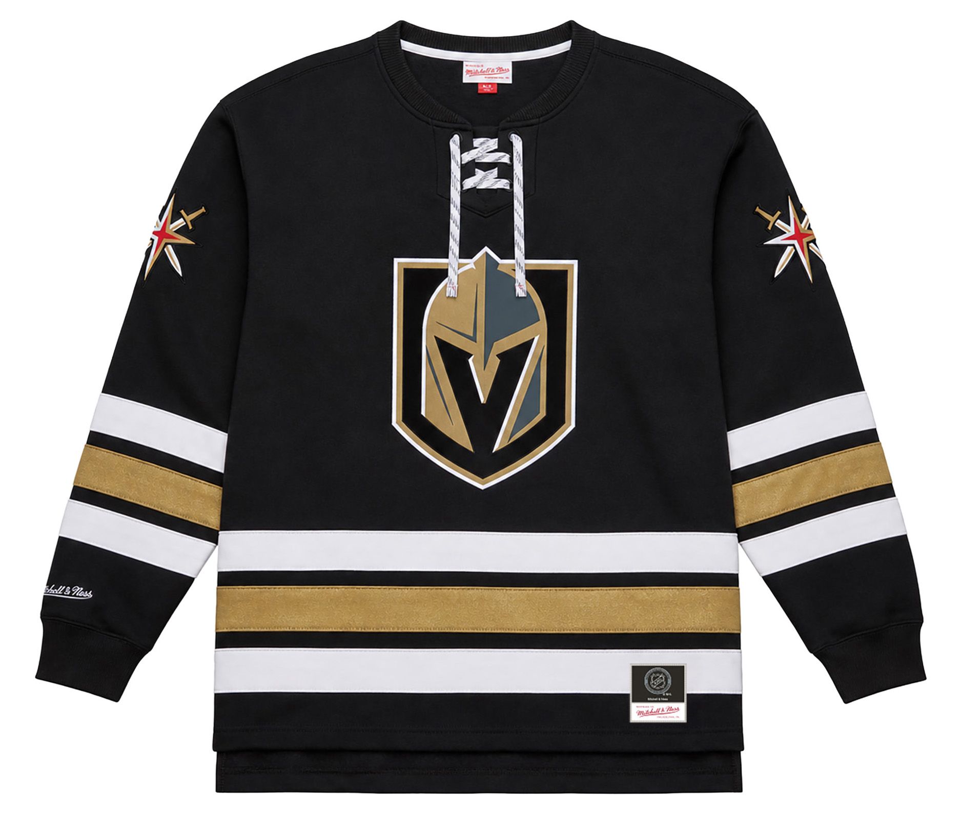 Profile Varsity Men's Vegas Golden Knights Laceup Fleece Sweatshirt, 3XLT, Black