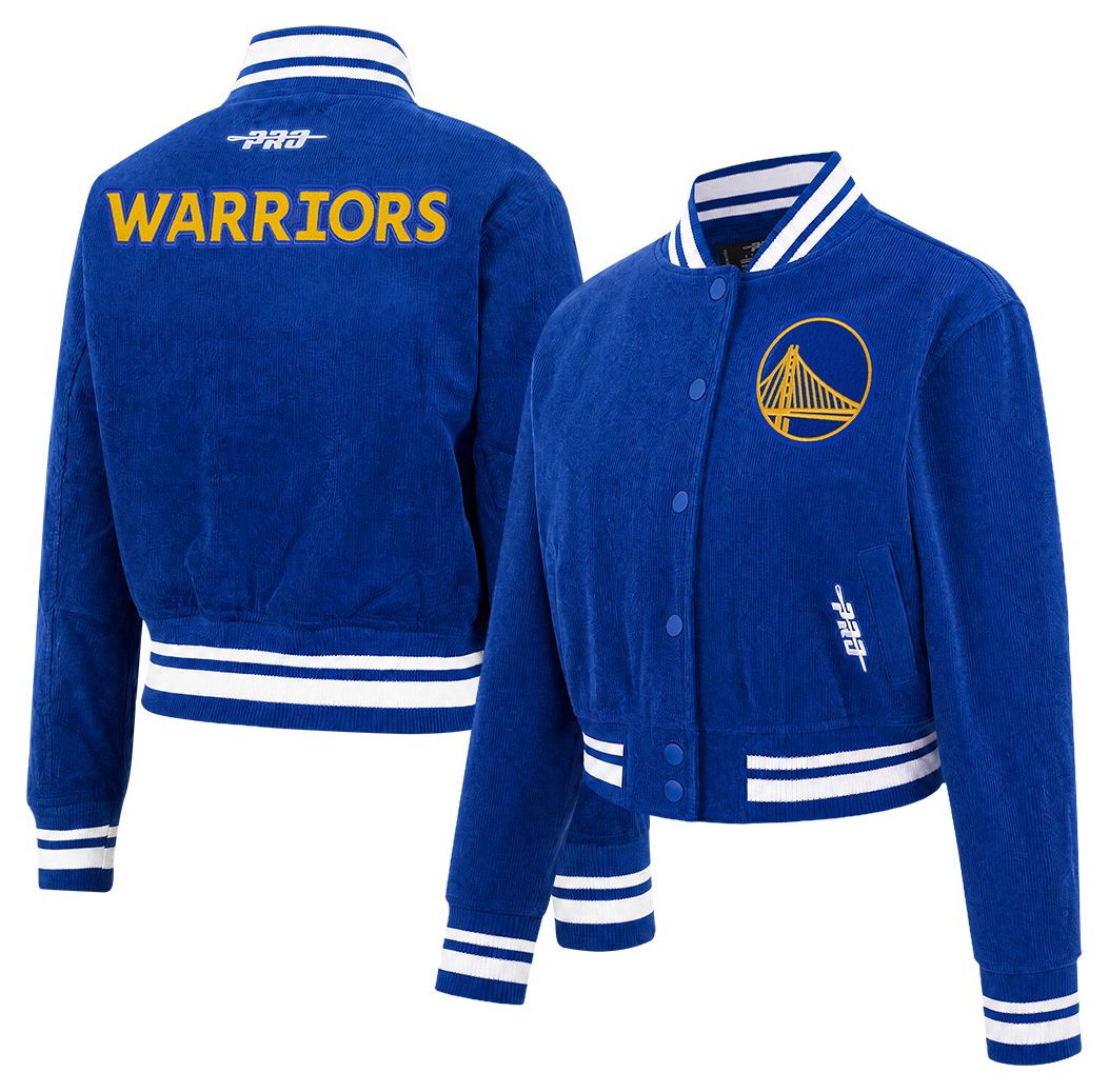 Pro Standard Women's Golden State Warriors Crop Corduroy Jacket