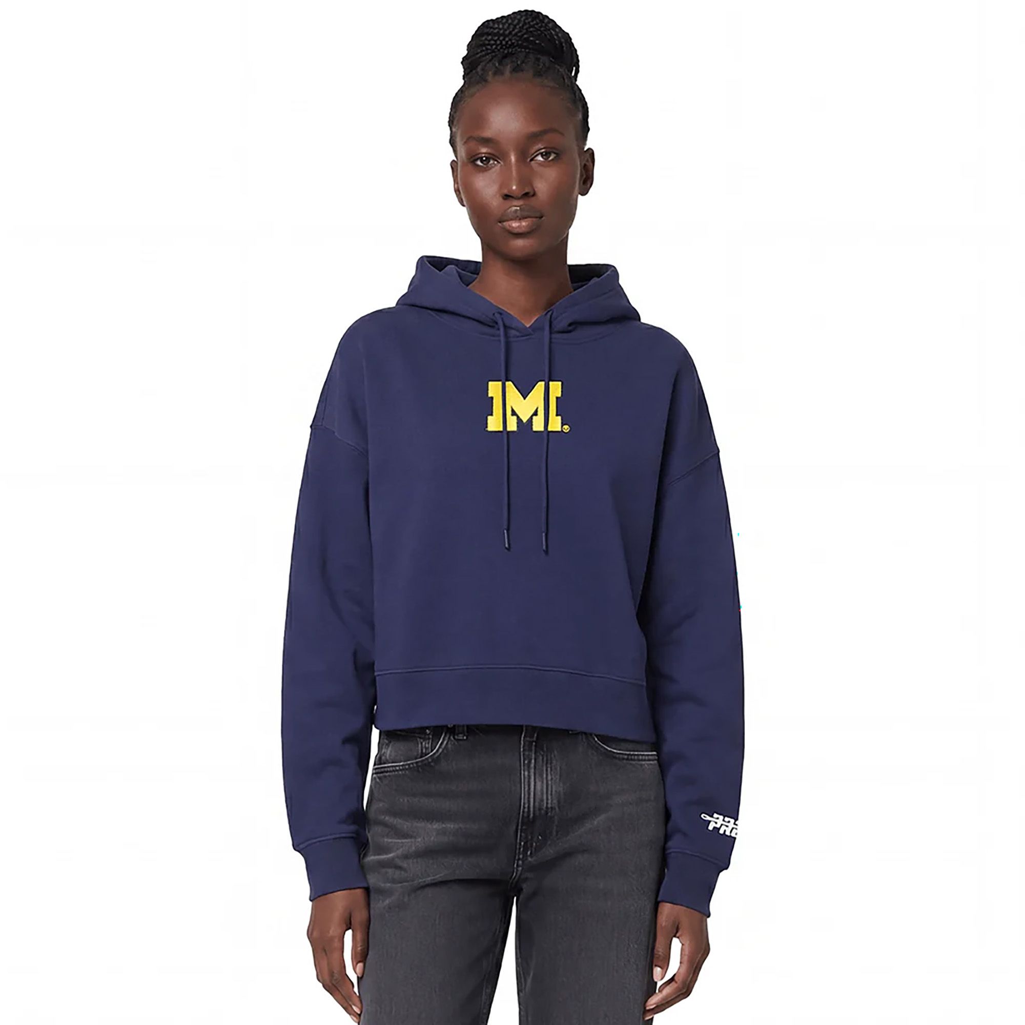 Pro Standard Women's Michigan Wolverines Wingspan Cropped Hoodie