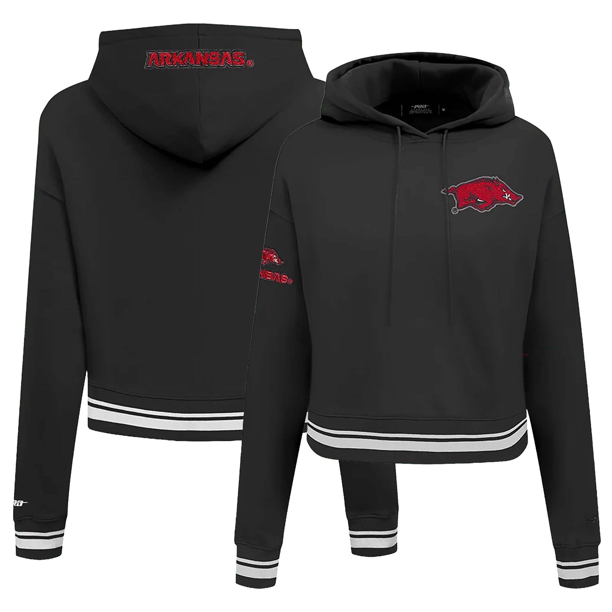 Pro Standard Women's Arkansas Razorbacks Classic Chenille Cropped Hoodie