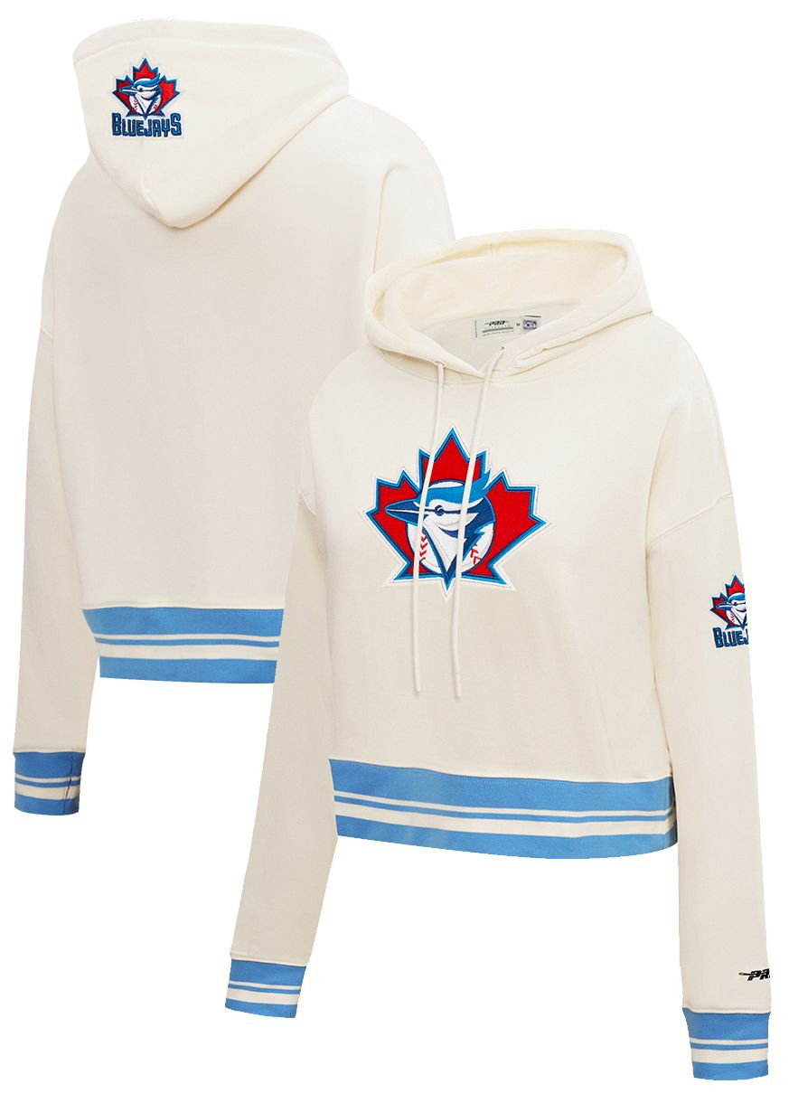 Pro Standard Women's Toronto Blue Jays Cream Cropped Pull Over Hoodie