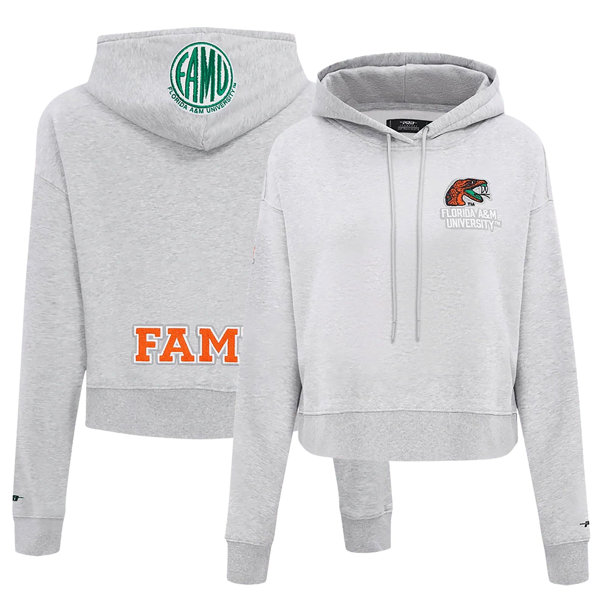 Pro Standard Women's Florida A&M Rattlers Classic Chenille Cropped Hoodie