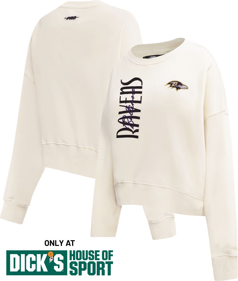 Pro Standard Women's Baltimore Ravens Eggshell Original Crewneck Sweatshirt