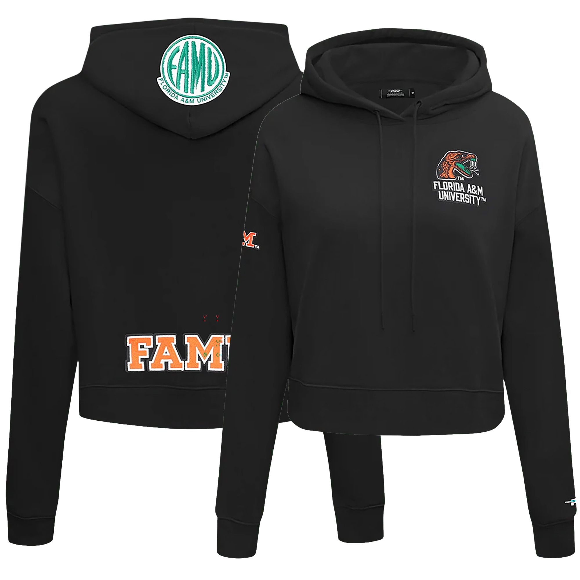Pro Standard Women's Florida A&M Rattlers Classic Chenille Cropped Hoodie
