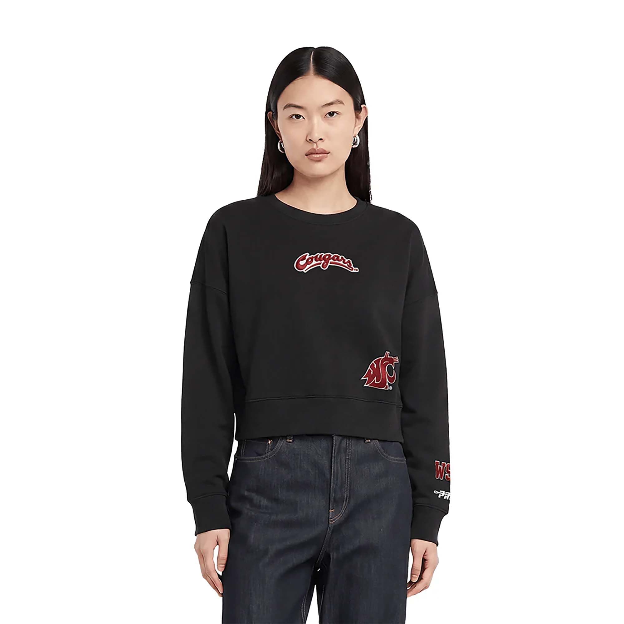 Pro Standard Women's Washington State Cougars Wingspan Crewneck Sweatshirt