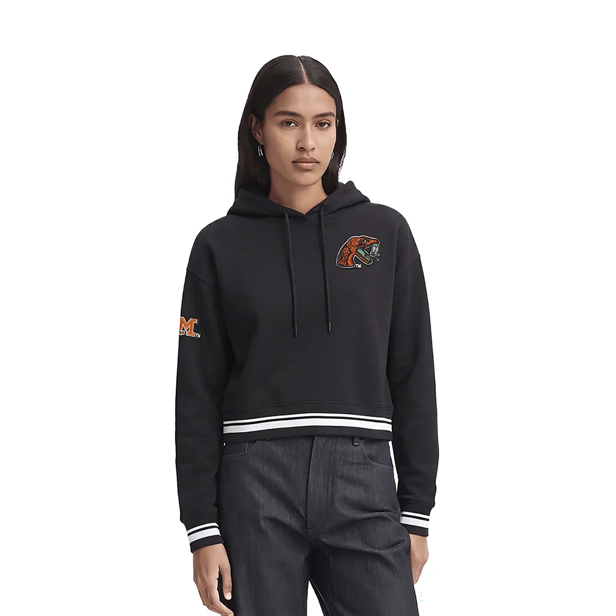 Pro Standard Women's Florida A&M Rattlers Classic Chenille Cropped Hoodie