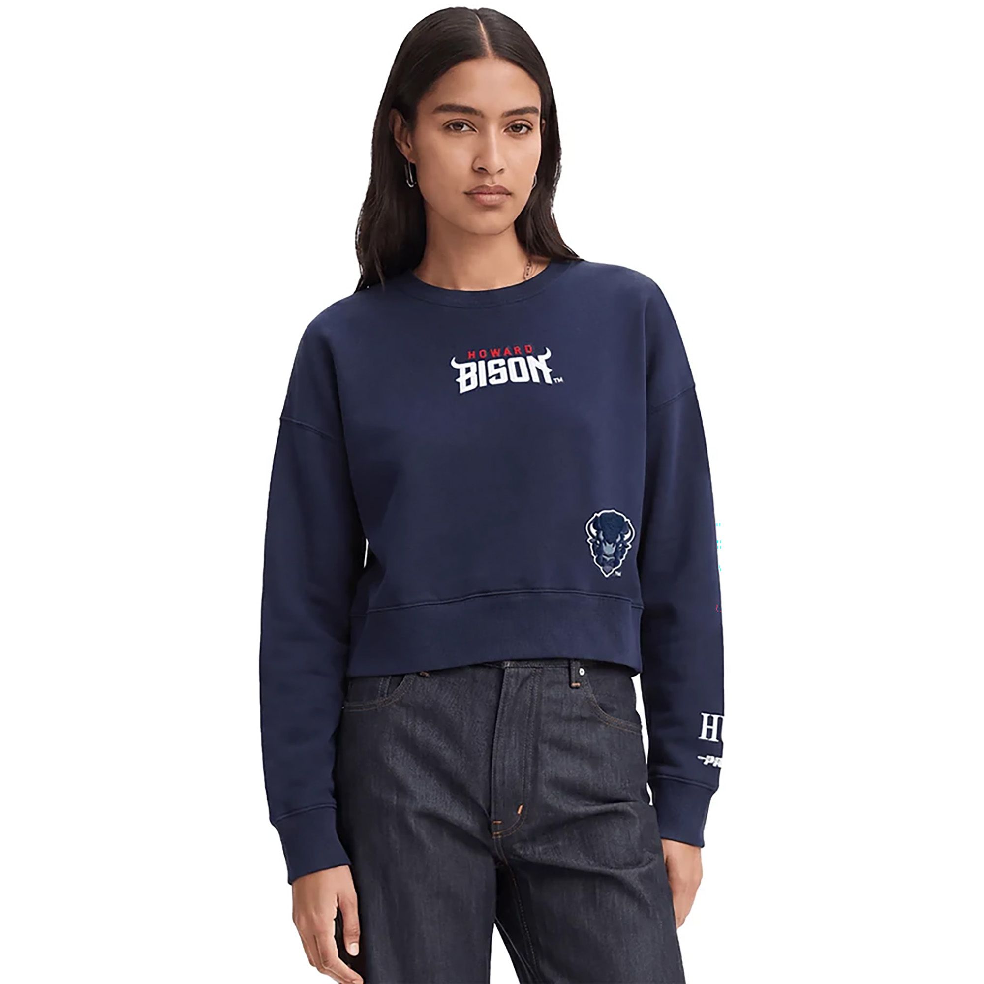 Pro Standard Women's Howard Bison Wingspan Crewneck Sweatshirt
