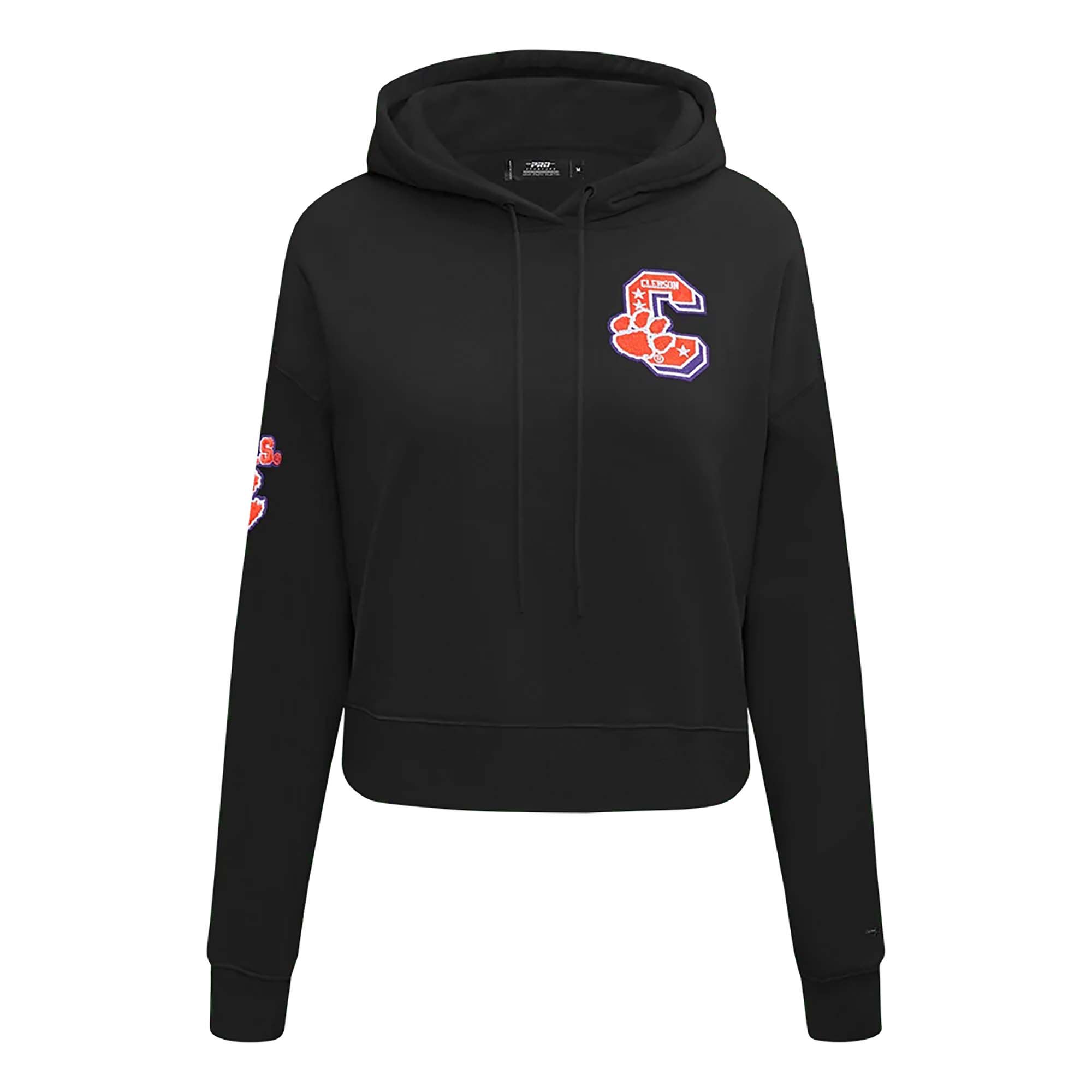 Pro Standard Women's Clemson Tigers Classic Chenille Cropped Hoodie