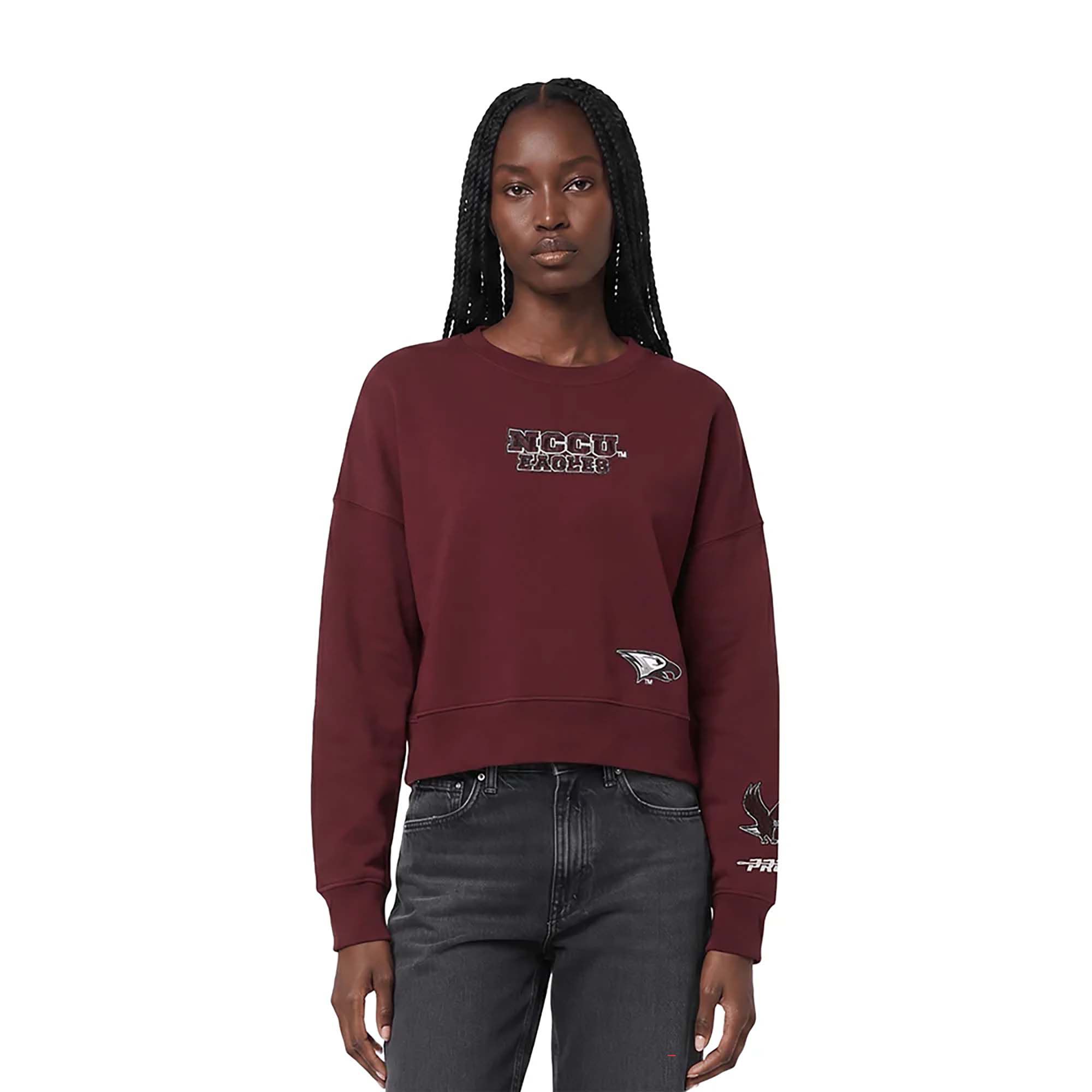 Pro Standard Women's North Carolina Central Eagles Wingspan Crewneck Sweatshirt
