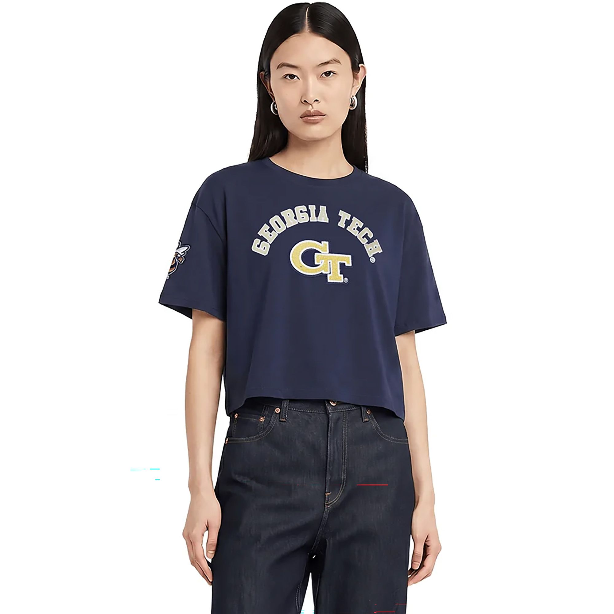 Pro Standard Women's Georgia Tech Yellow Jackets Classic Chenille Boxy T-Shirt