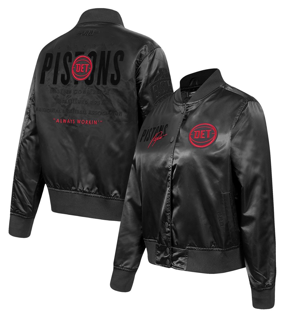 Pro Standard Women's Detroit Pistons Eclipse Satin Jacket