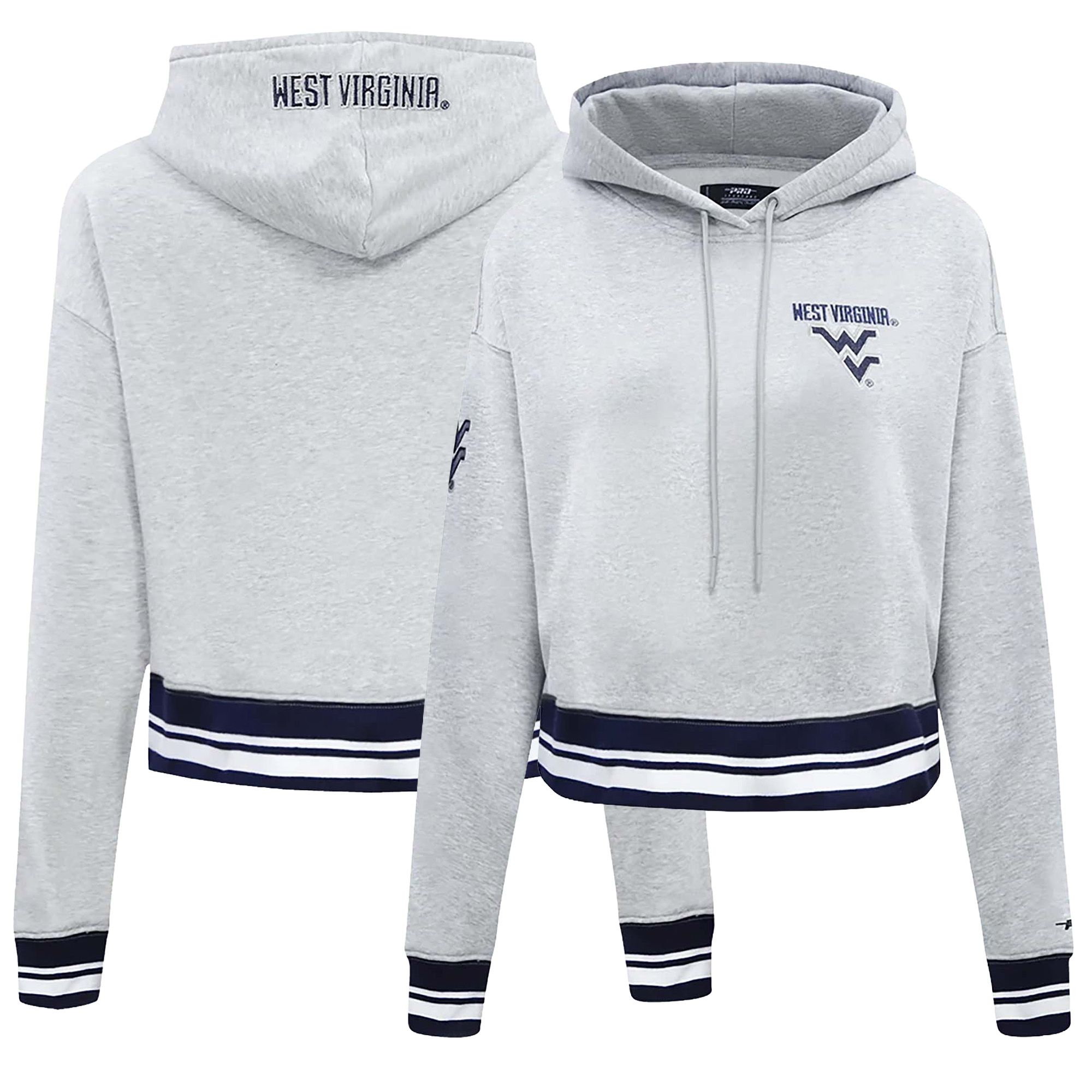 Pro Standard Women's West Virginia Mountaineers Classic Chenille Cropped Hoodie