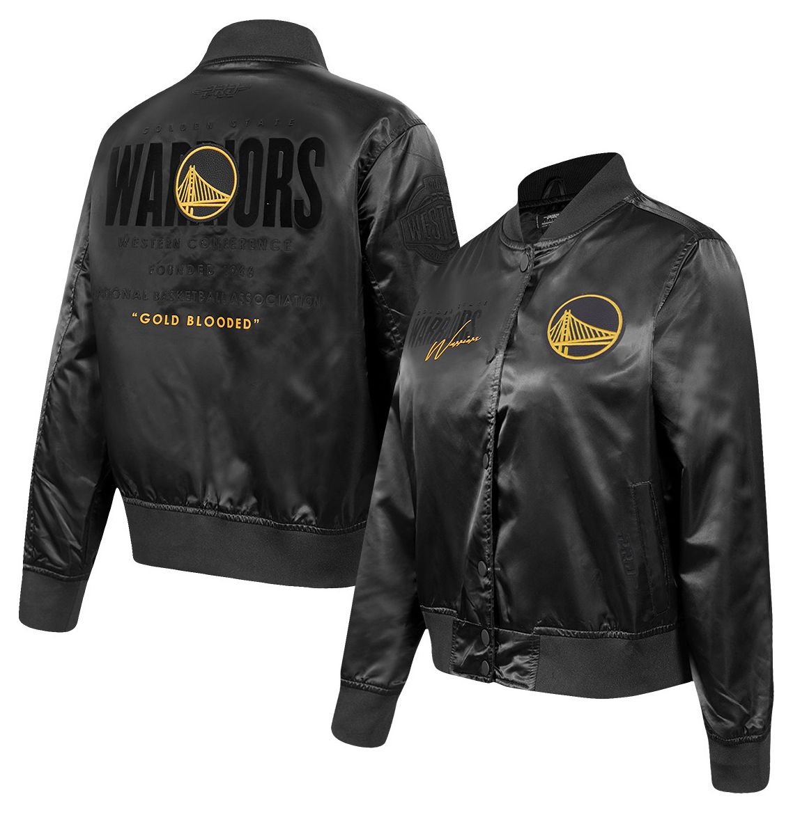 Pro Standard Women's Golden State Warriors Eclipse Satin Jacket