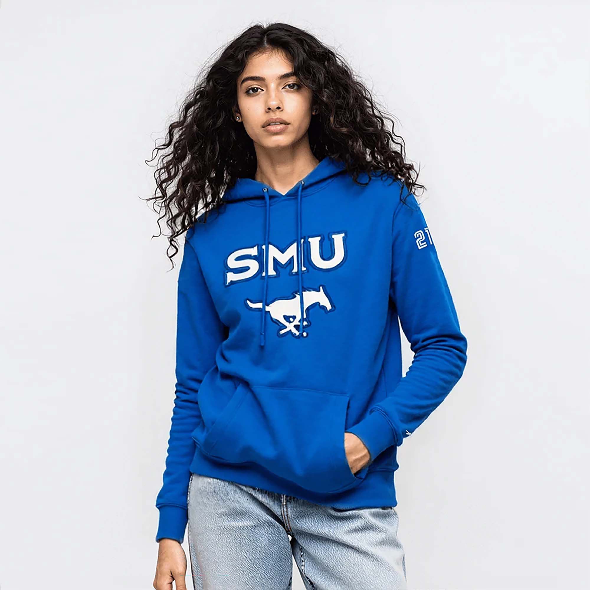 Pro Standard Women's Southern Methodist Mustangs Classic Crewneck Sweatshirt