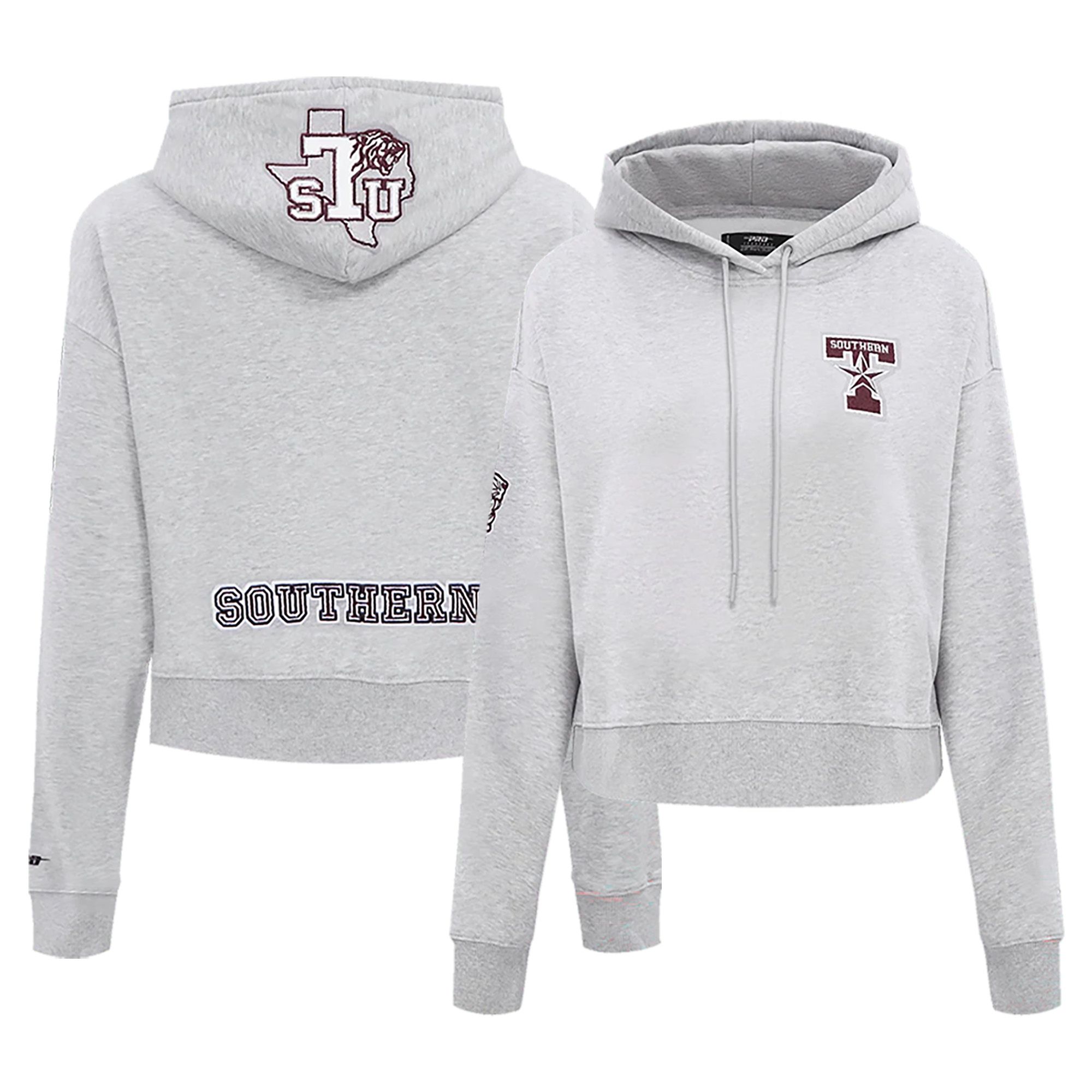 Pro Standard Women's Texas Southern Tigers Classic Chenille Cropped Hoodie