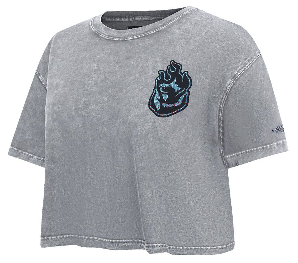 Pro Standard Women's Portland Fire Washed Grey Washed Jewel Boxy T-Shirt
