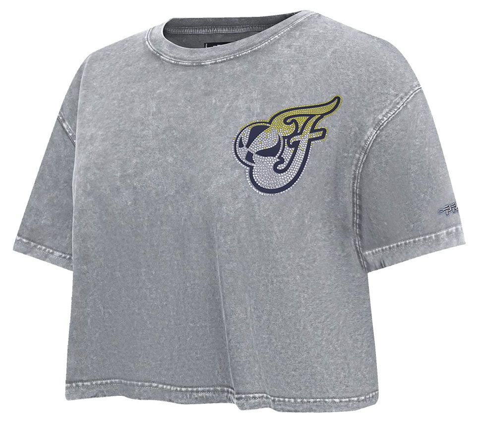 Pro Standard Women's Indiana Fever Washed Grey Washed Jewel Boxy T-Shirt