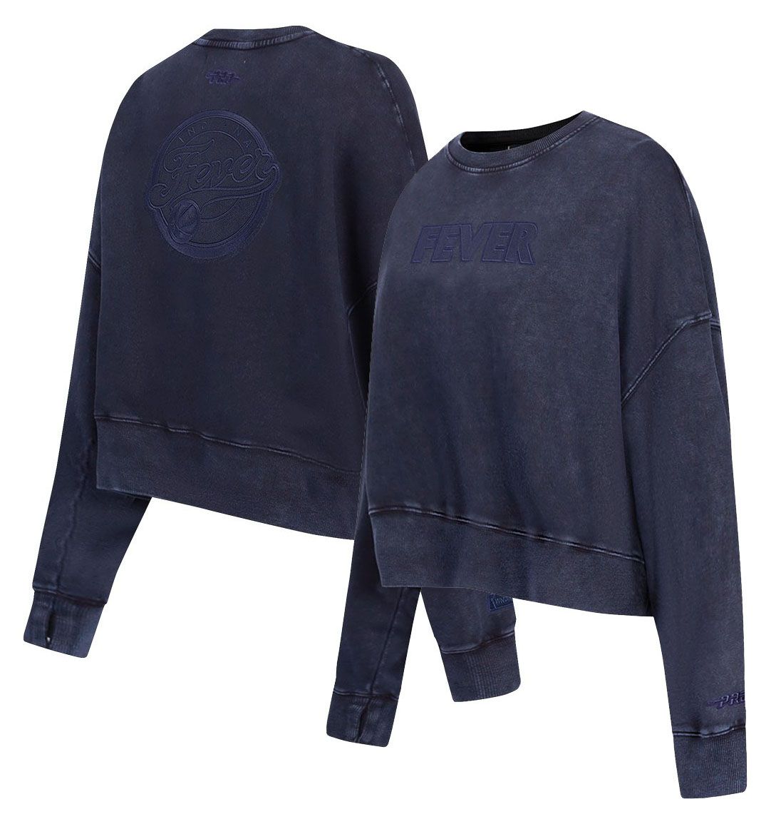 Pro Standard Women's Indiana Fever Washed Navy Washed Fleece Crewneck Sweatshirt