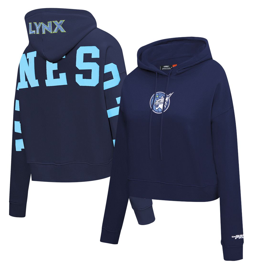 Pro Standard Women's Minnesota Lynx Navy Wingspan Cropped Hoodie