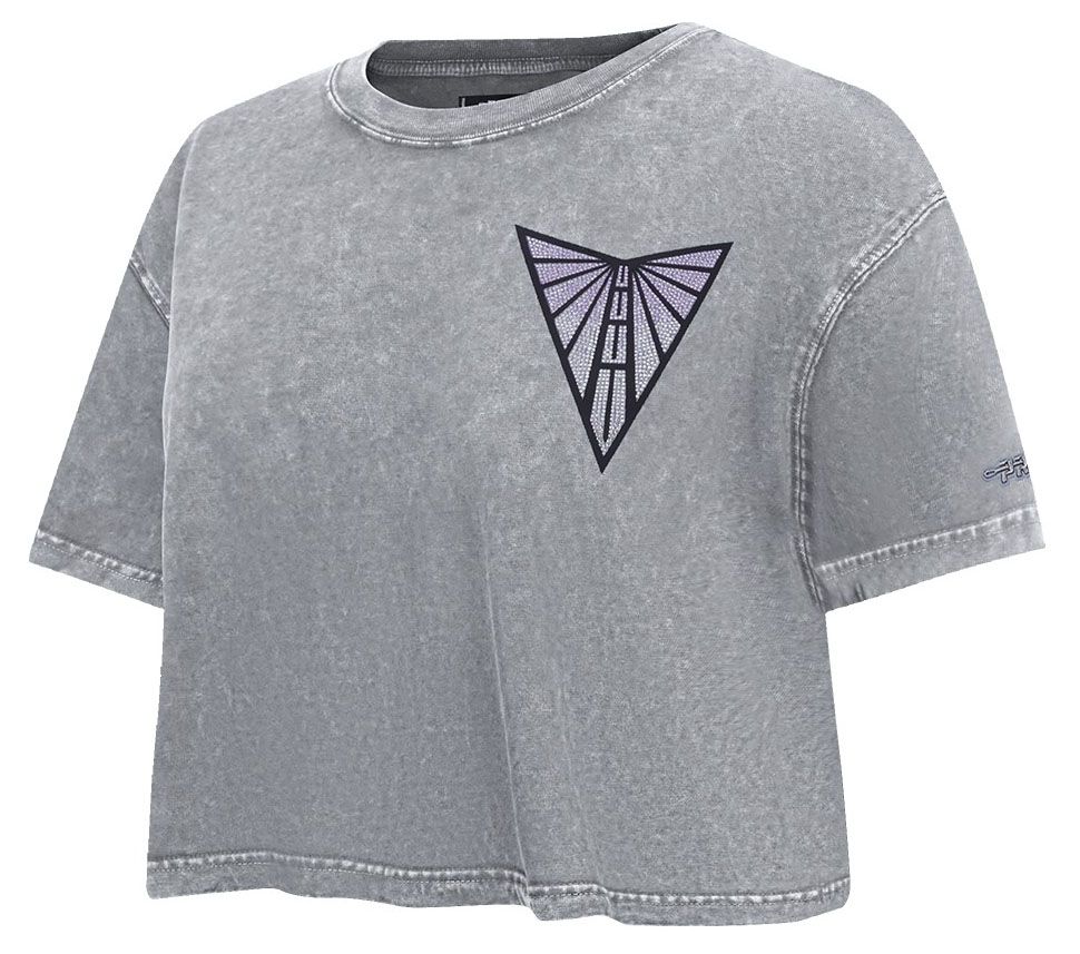 Pro Standard Women's Golden State Valkyries Washed Grey Washed Jewel Boxy T-Shirt