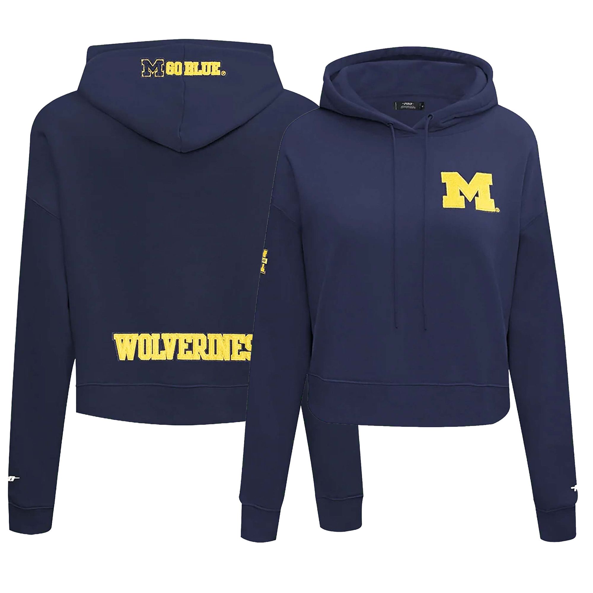 Pro Standard Women's Michigan Wolverines Classic Chenille Cropped Hoodie
