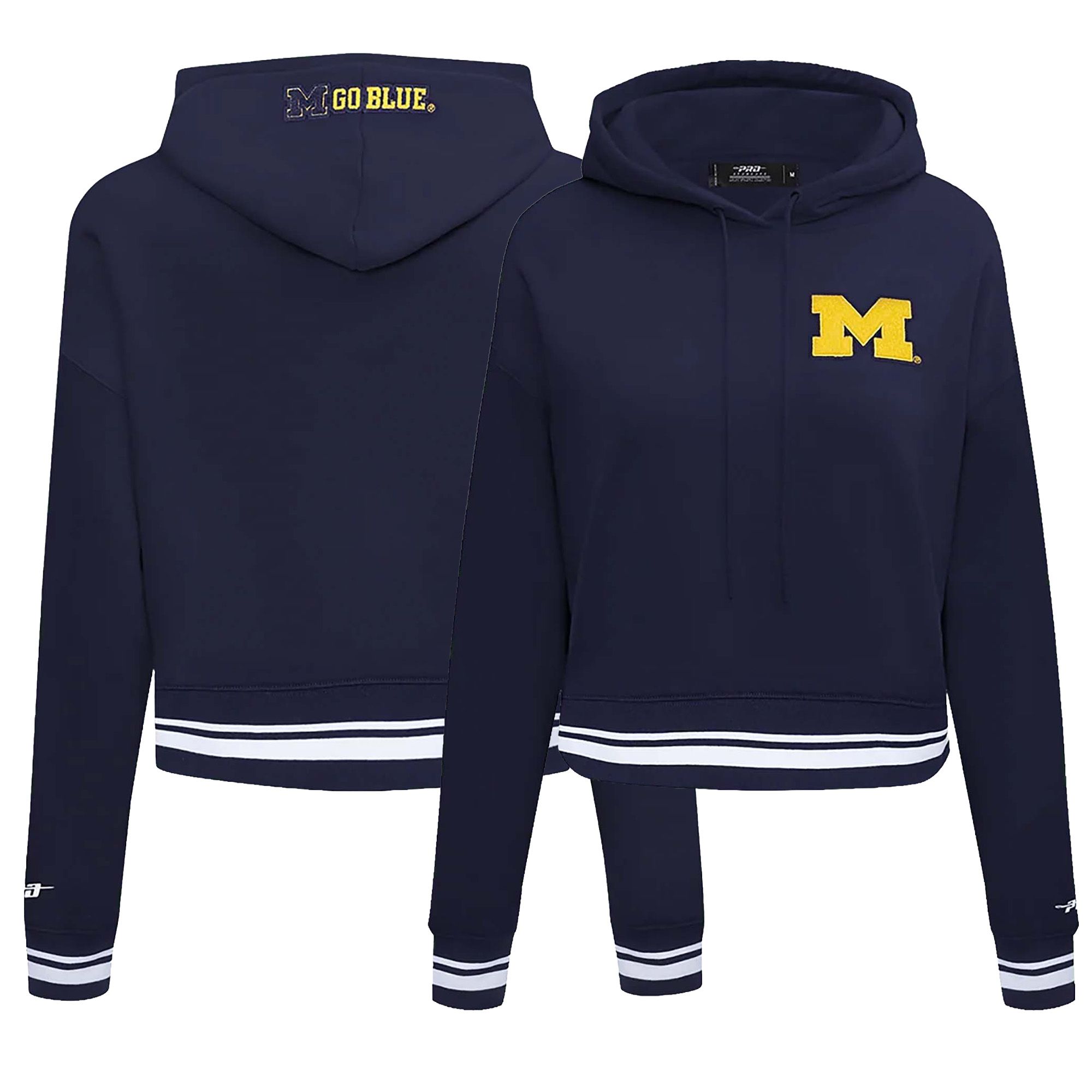 Pro Standard Women's Michigan Wolverines Classic Chenille Cropped Hoodie
