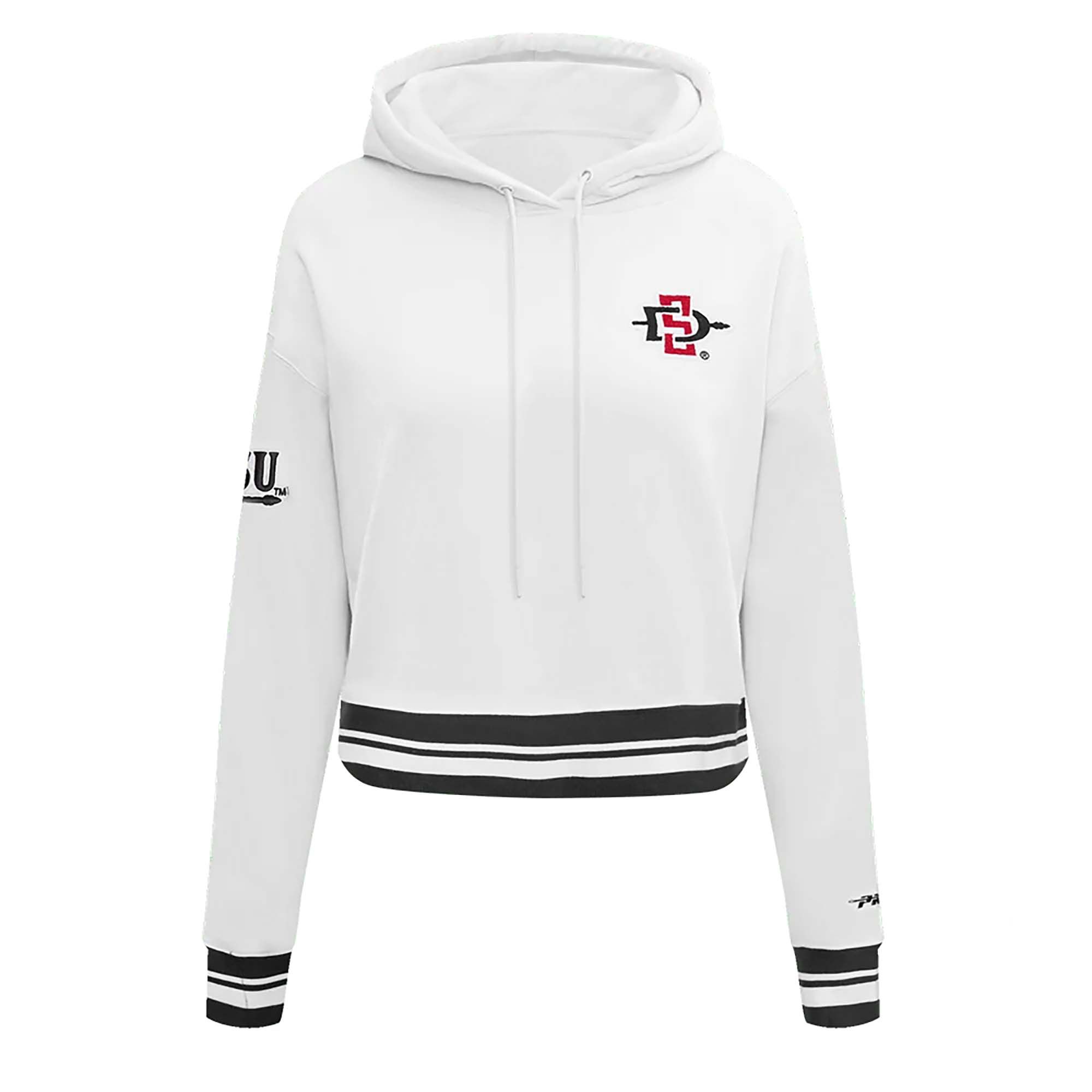 Pro Standard Women's San Diego State Aztecs Classic Chenille Cropped Hoodie