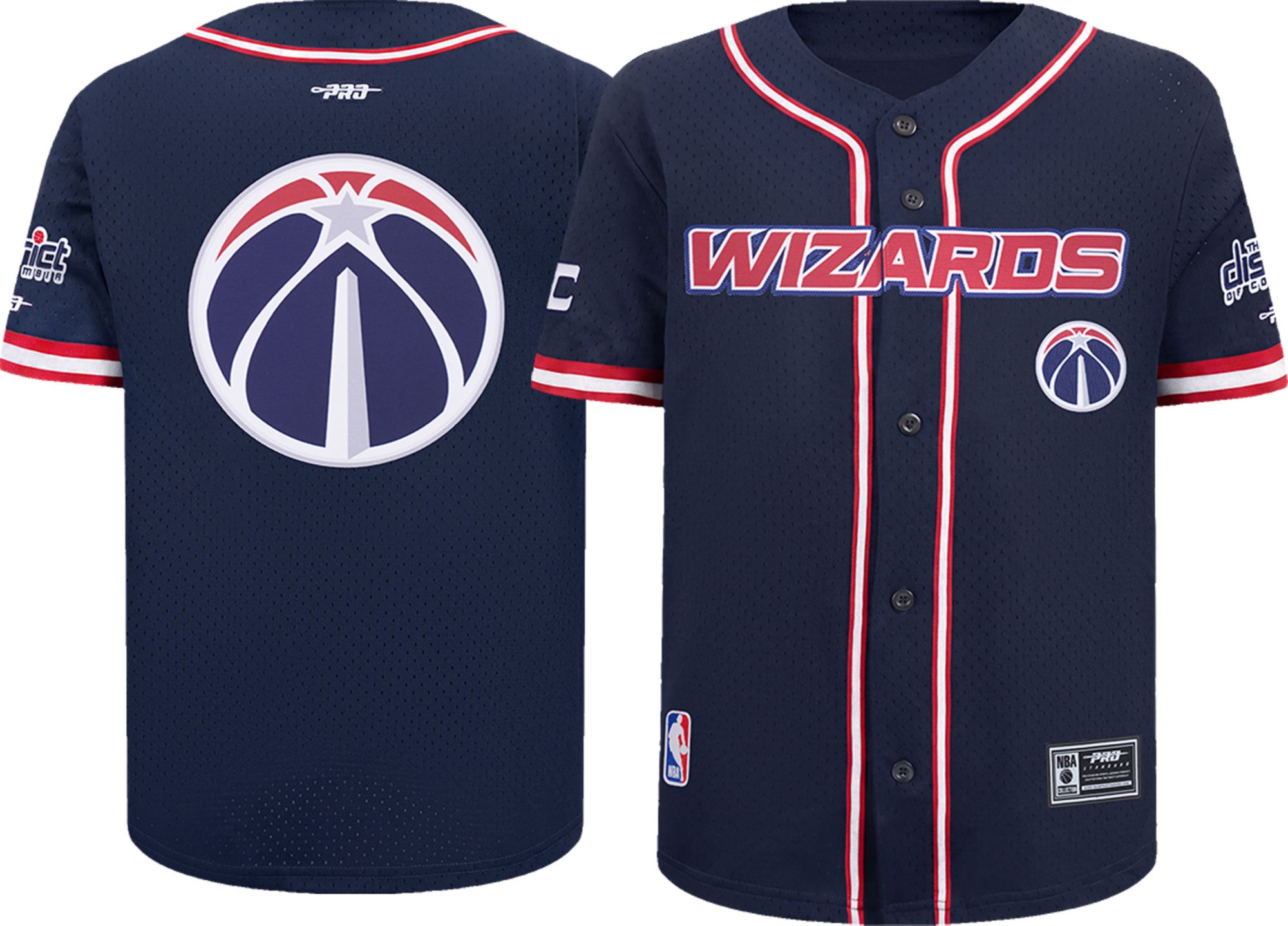 Pro Standard Youth Washington Wizards Classic Mesh Button Down Shirt