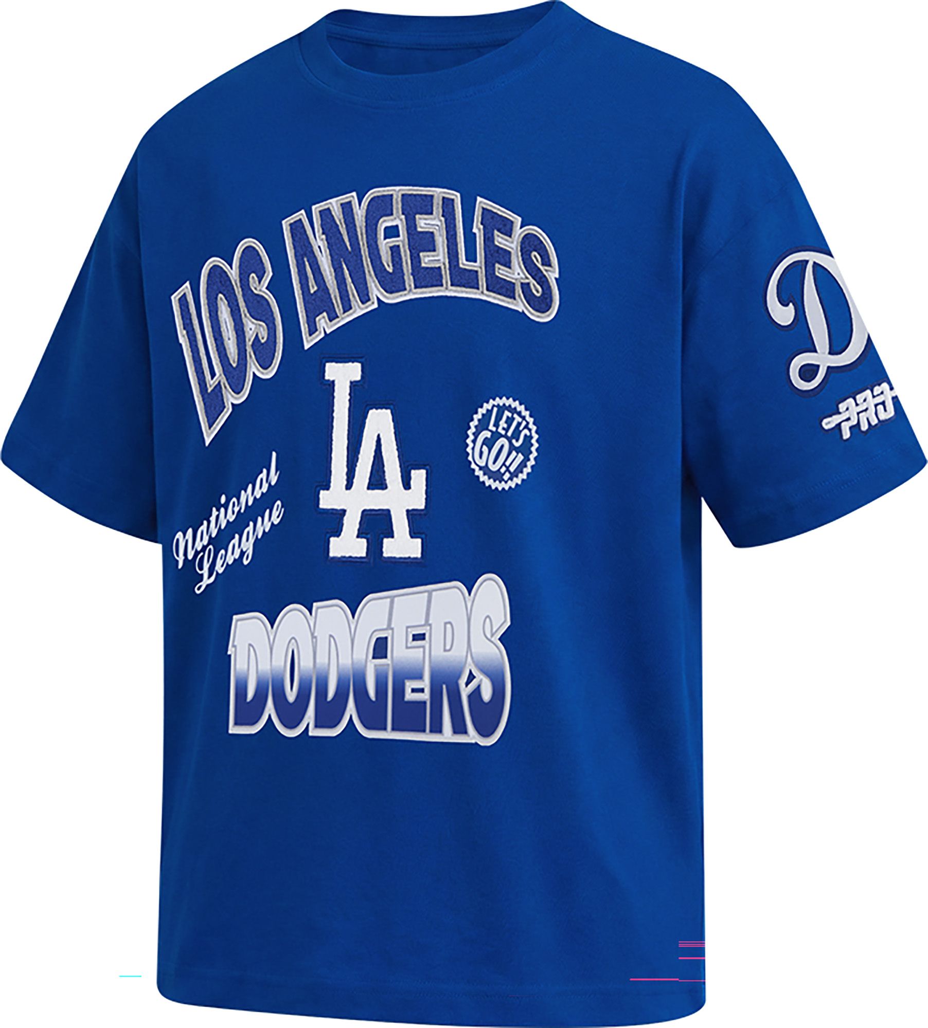 Pro Standard Youth Los Angeles Dodgers Blue Turn It Up Drop Shoulder T-Shirt