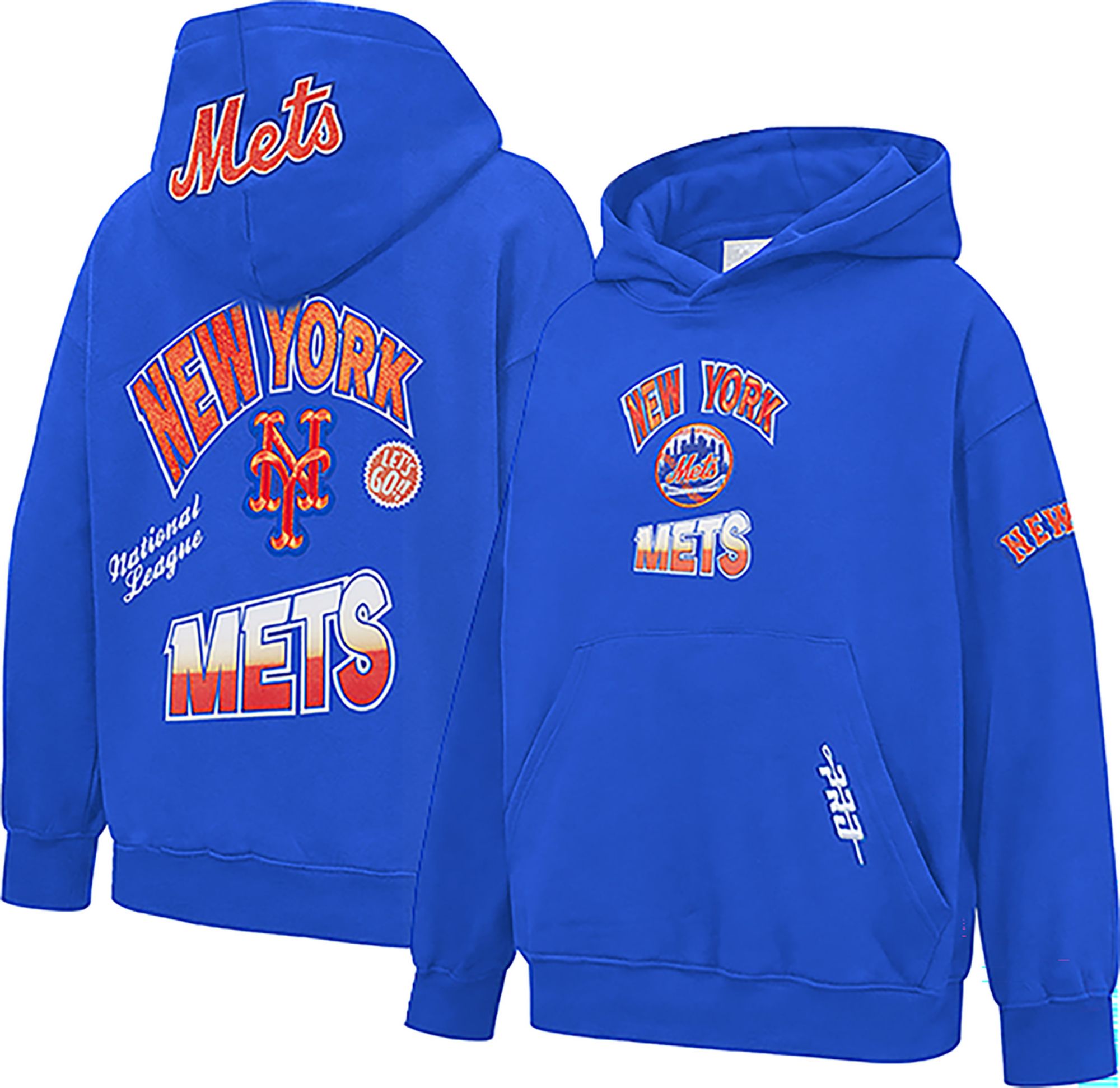 Pro Standard Youth New York Mets Royal Turn It Up Drop Shoulder Hoodie