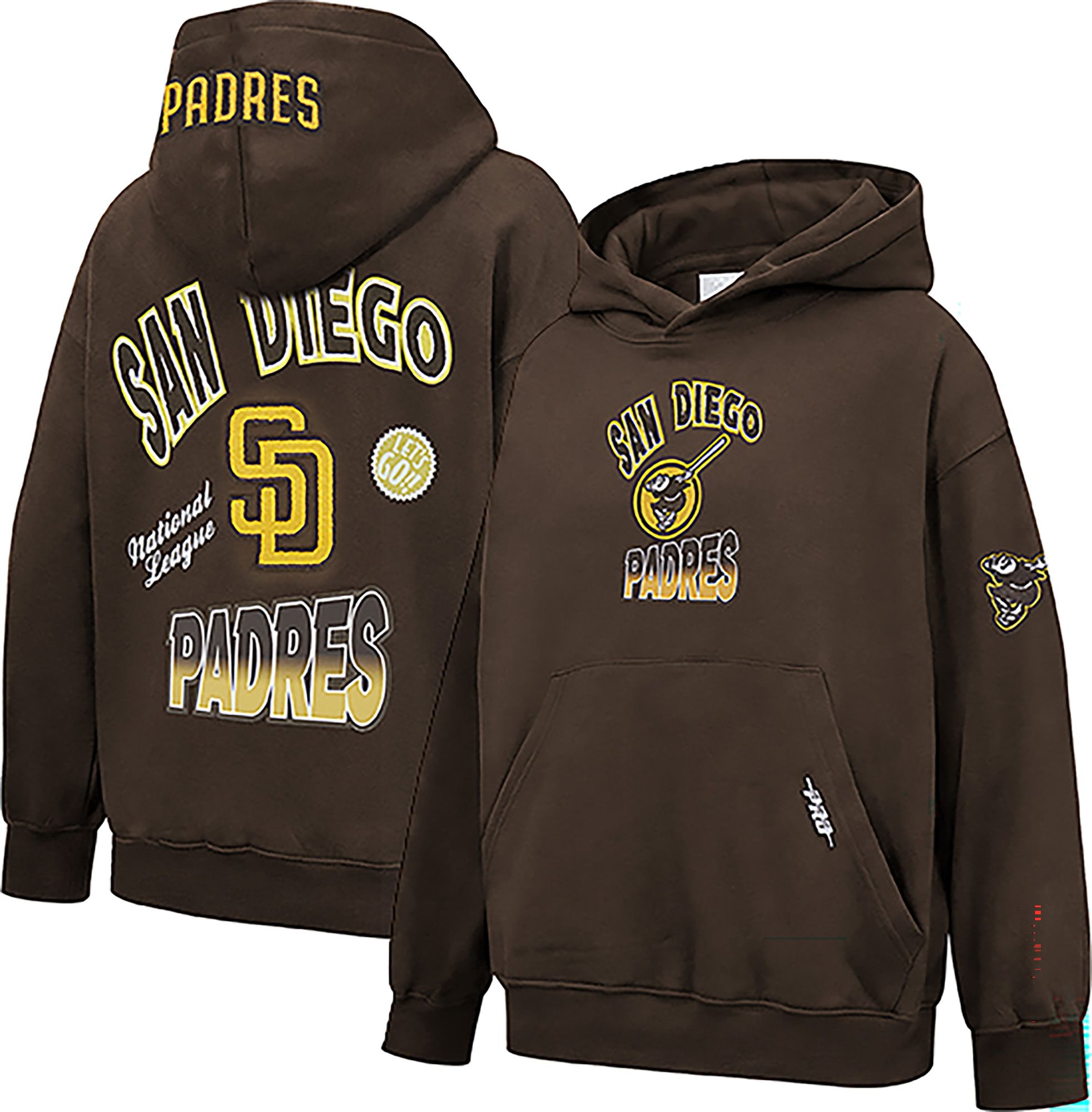 Pro Standard Youth San Diego Padres Brown Turn It Up Drop Shoulder Hoodie