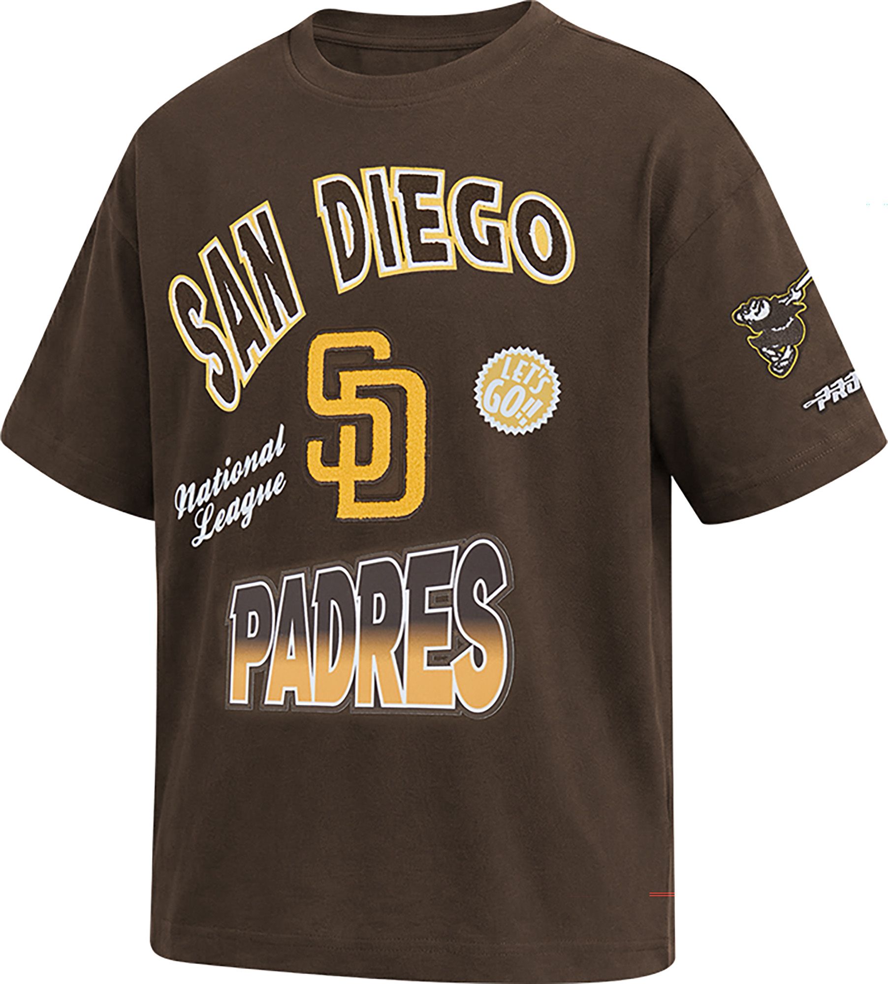 Pro Standard Youth San Diego Padres Brown Turn It Up Drop Shoulder T-Shirt
