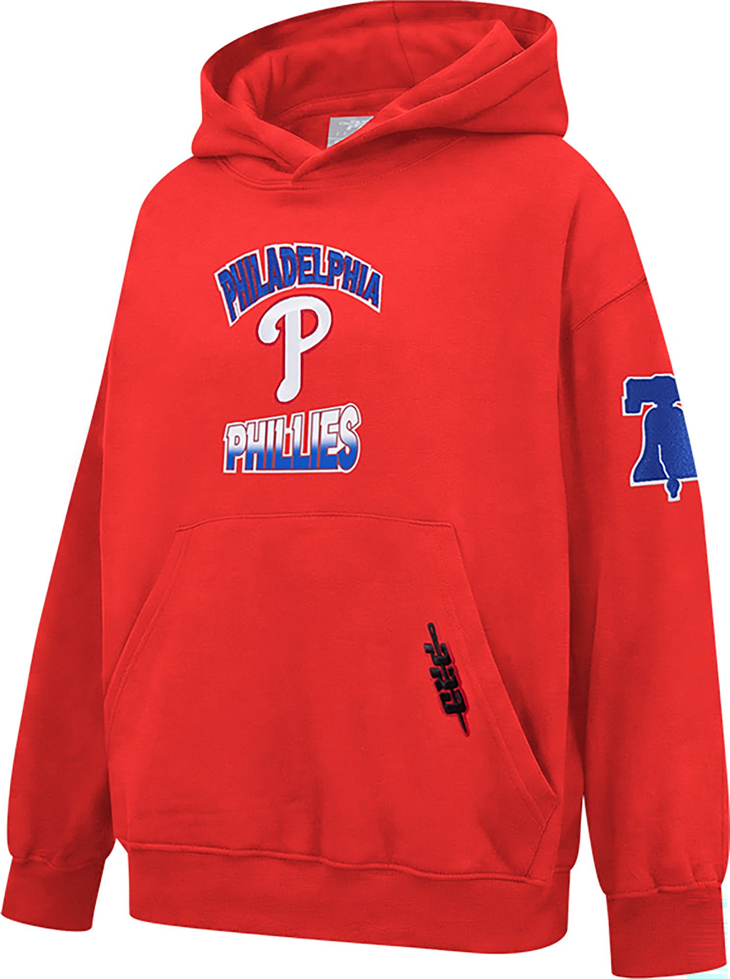 Pro Standard Youth Philadelphia Phillies Red Turn It Up Drop Shoulder Hoodie