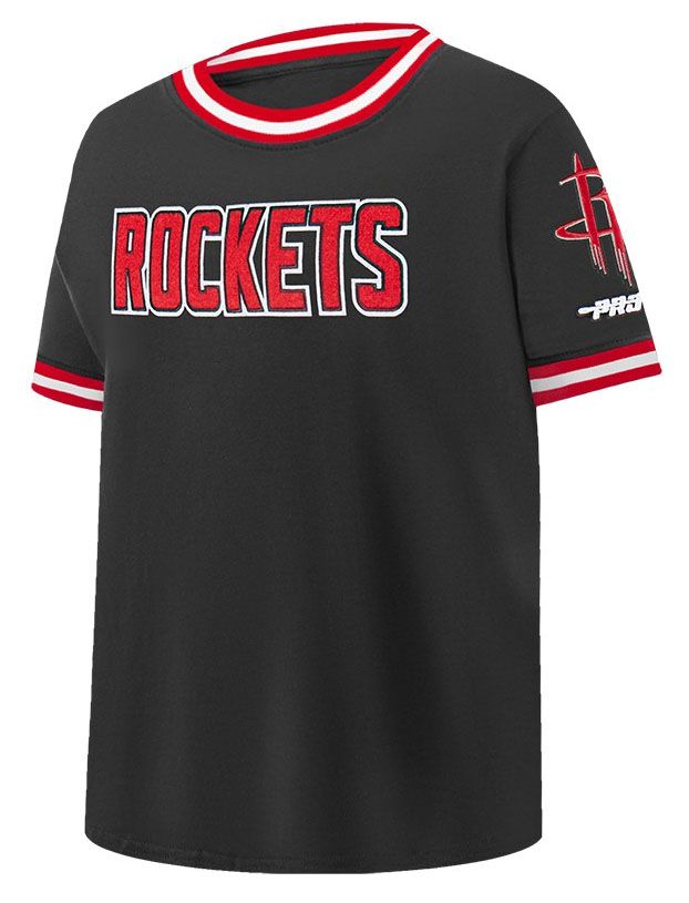 Pro Standard Youth Houston Rockets Black Striped Rib T-Shirt