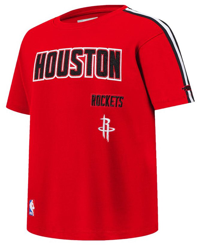 Pro Standard Youth Houston Rockets Red Retro Classic Taping T-Shirt