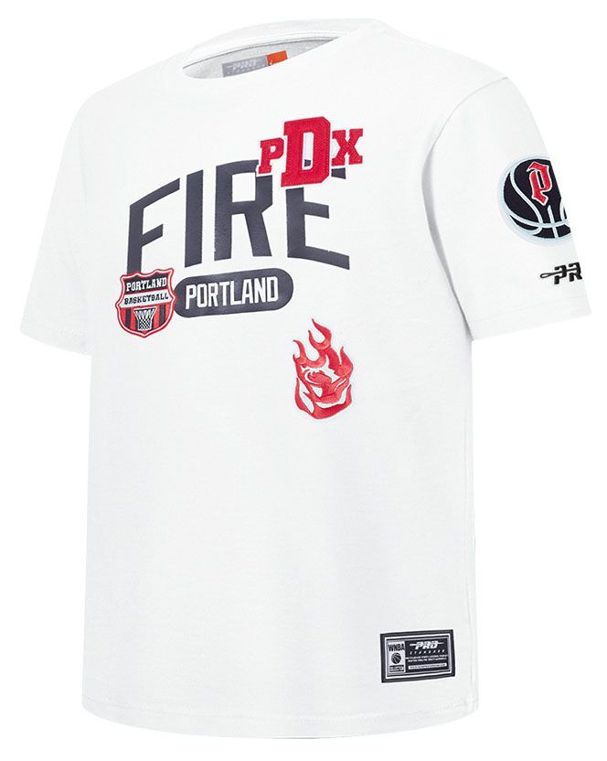 Pro Standard Youth Portland Fire White Letterman T-Shirt
