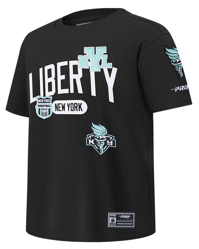 Pro Standard Youth New York Liberty Black Letterman T-Shirt