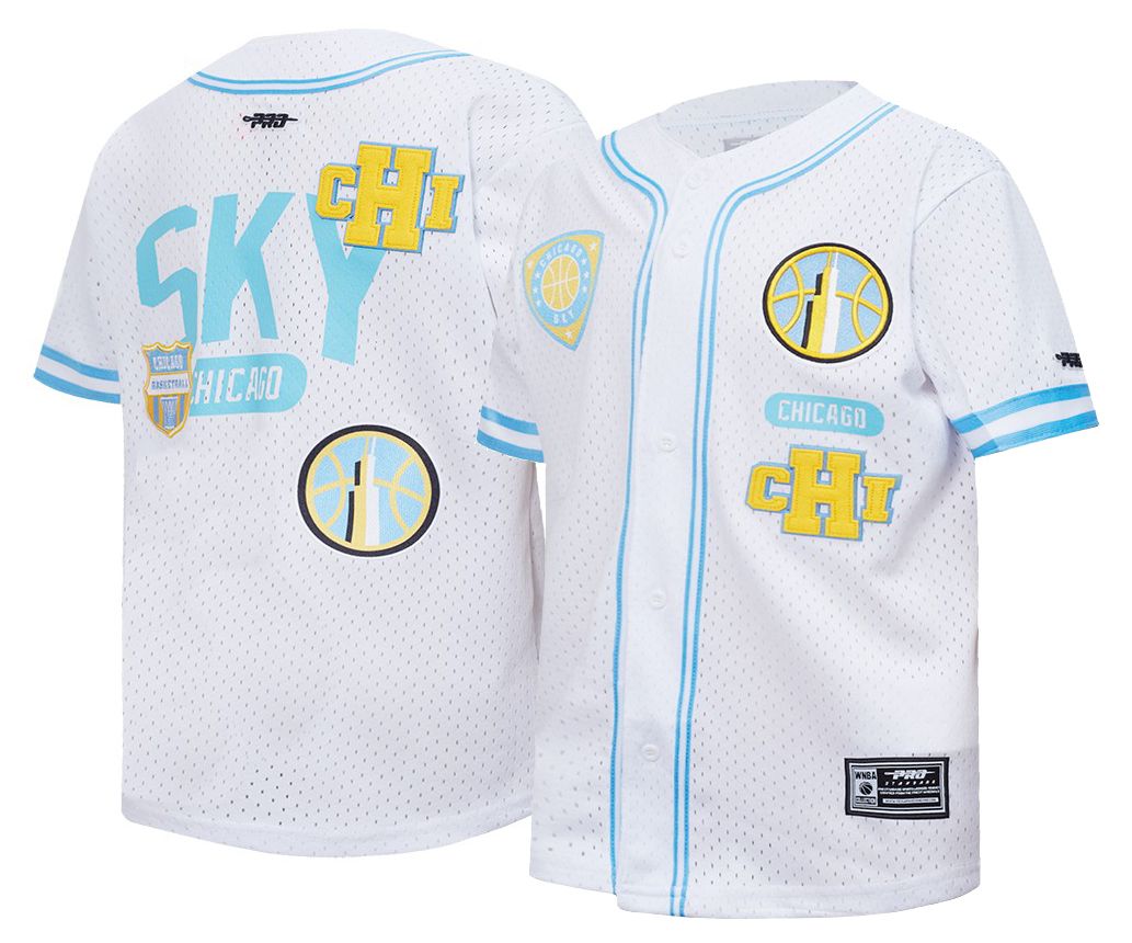 Pro Standard Youth Chicago Sky University Blue Letterman Button Down Shirt