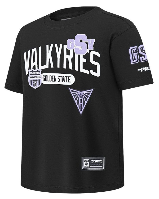 Pro Standard Youth Golden State Valkyries Black Letterman T-Shirt