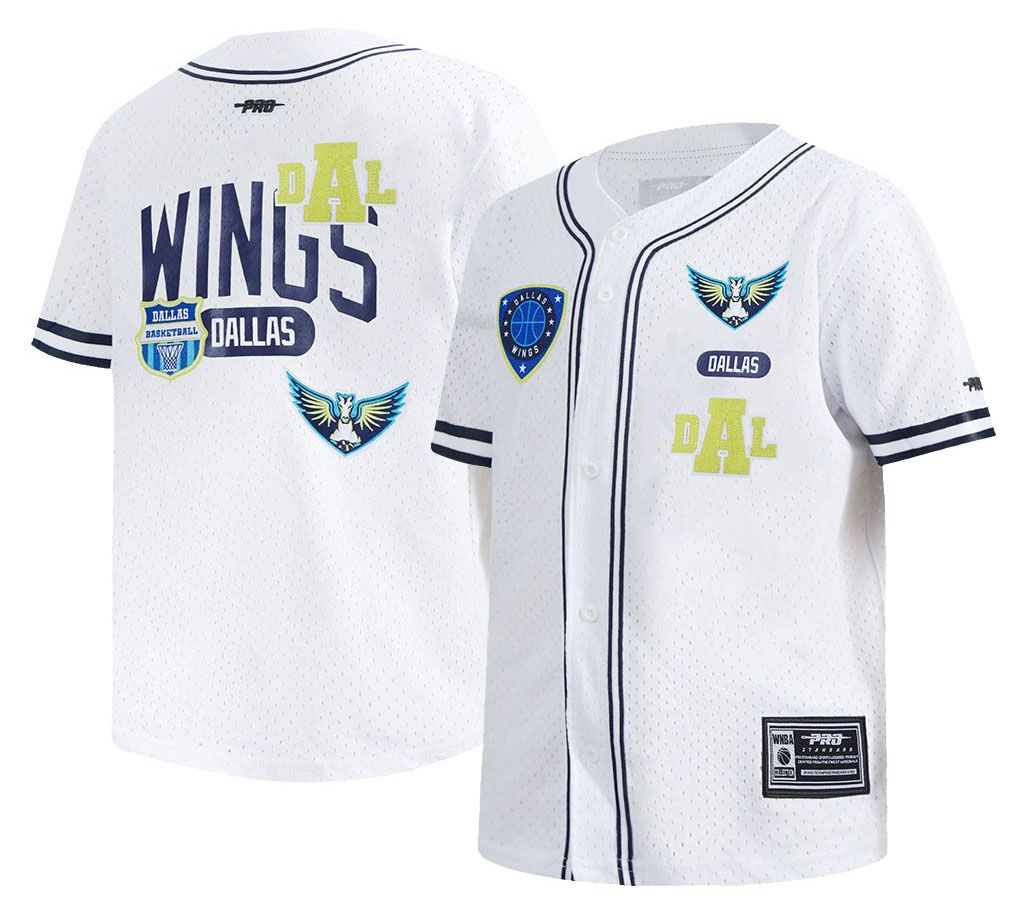 Pro Standard Youth Dallas Wings Navy Letterman Button Down Shirt