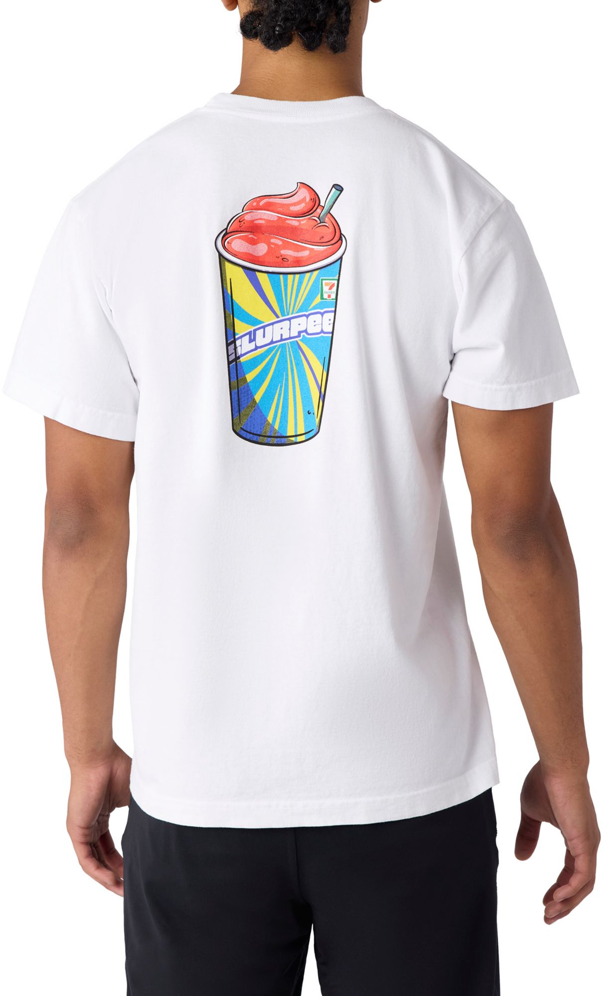 PSD Men's 7-Eleven - Cherry Slurpee White Graphic Tee